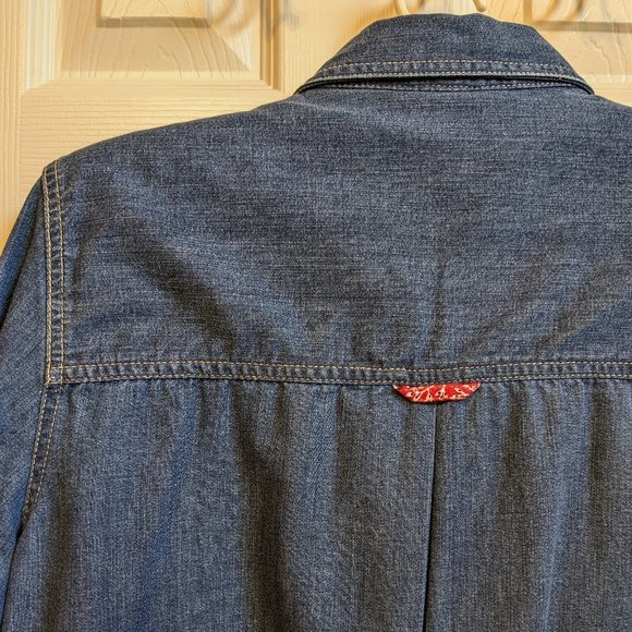 Koret City Blues Denim Short Sleeve Button Front Shirt - Picture 6 of 11